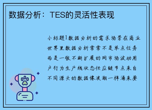 数据分析：TES的灵活性表现